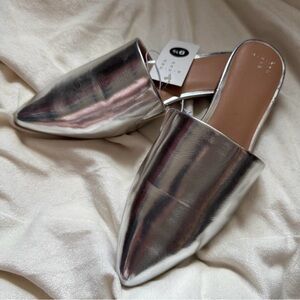 Elegant Silver Mules for Women
